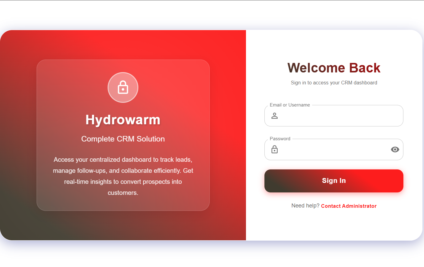 Hydrowarm CRM System